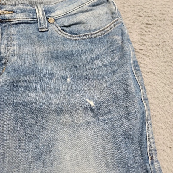 Rock & Republic Jeans Womens 12 Blue Denim Distressed Indee Thrashed Grunge - Picture 8 of 16